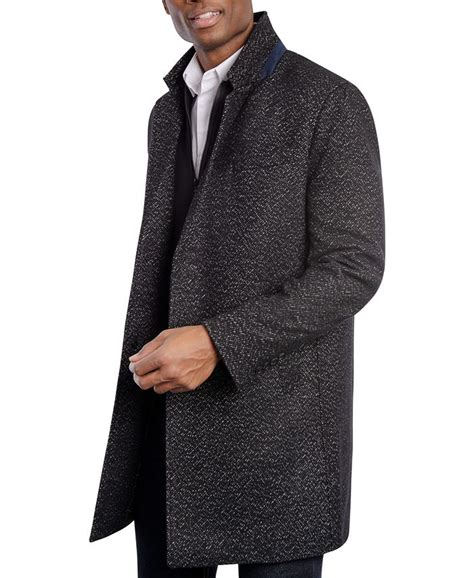 michael kors men's pike classic fit top coat|Michael Kors Classic Fit Topcoat .